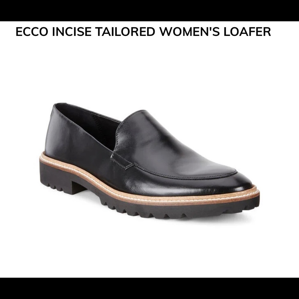 Ecco loafers black new just tried on sz 38 but fits like 7.5